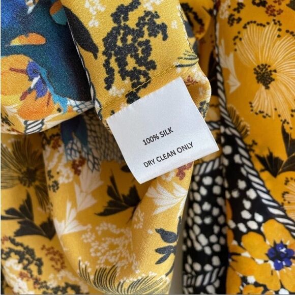 Saloni Long Sleeve Silk Floral Top - Picture 4 of 7